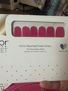 Color Street Pink Press-On Nail Polish Strips